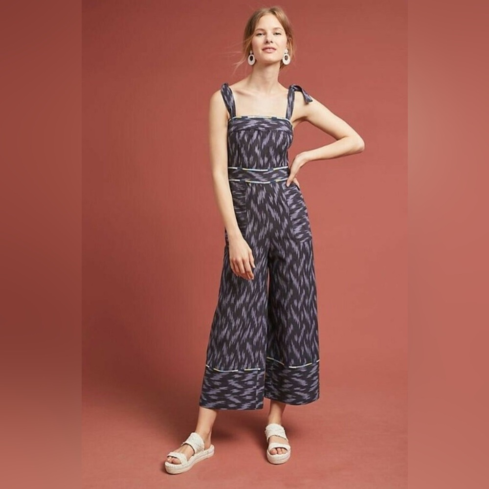 Anthropologie ett:twa Wide Leg Printed Jumpsuit
